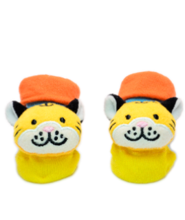 Baby"s Tiger Socks Blue/Orange S-0/12 M