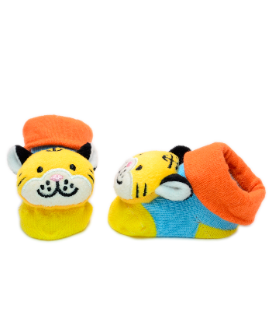 Baby"s Tiger Socks Blue/Orange S-0/12 M