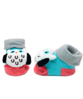 Baby"s Owel Socks Green/Gray S-0/12 M