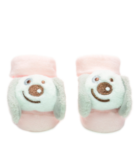 Baby"s Smiley  Dog Socks Pink S-12/24 M
