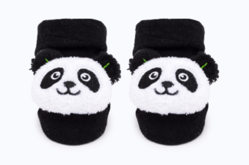 BABY SOCKS PRINTED BB147 BLACK ONE SIZE