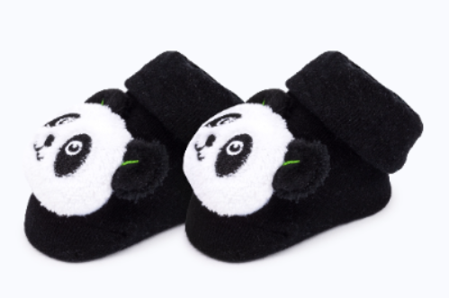 BABY SOCKS PRINTED BB147 BLACK ONE SIZE