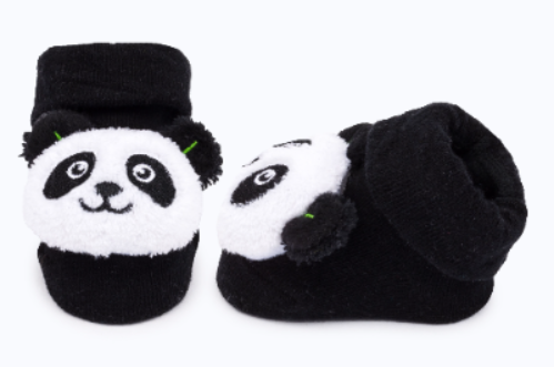 BABY SOCKS PRINTED BB147 BLACK ONE SIZE