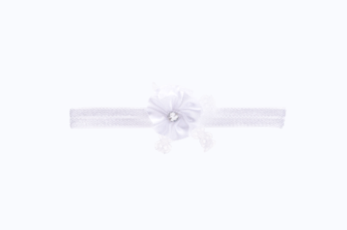 Baby"s Girl Headband & Sock Set White S- 0/6 M