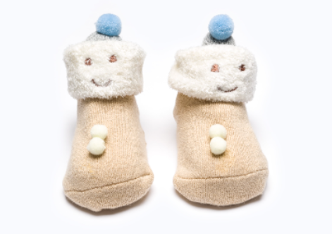 BABY SOCKS BB336 C:BEIGE S:6-12M