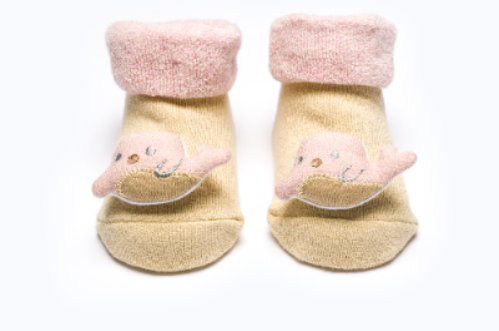 BABY SOCKS BB339 C:YELLOW/PINK S:6-12M