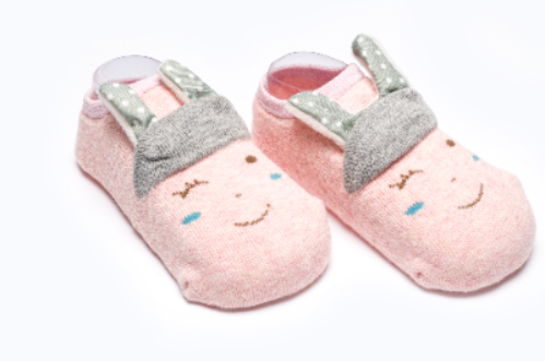 BABY SOCKS BB341 C:GREY/PINK S:12-18M