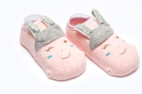 BABY SOCKS BB341 C:GREY/PINK S:12-18M
