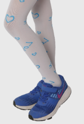 Girl"s Hearts & Love Tight White-Blue 12/24 M