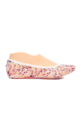 Women"s Patterned Liner Sock Pink Free Size