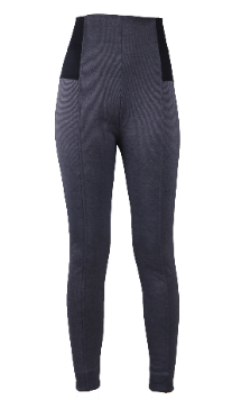 Women"s Plain Legging silver\Black XXL