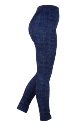 Women reeded Legging Navy -S/M