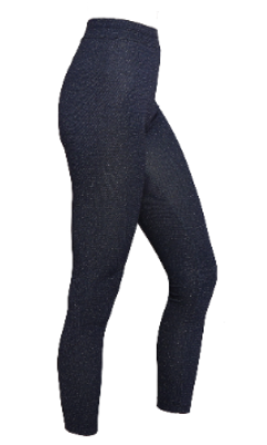 Women reeded Legging Blue S-M