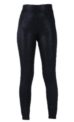Women Leather Legging Black S/M