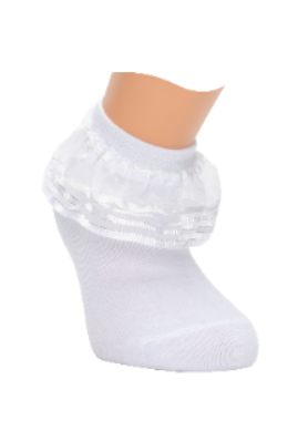 Girl"s Ruffle Socks White WHITE