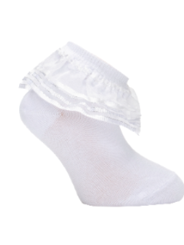 Girl"s Ruffle Socks White WHITE