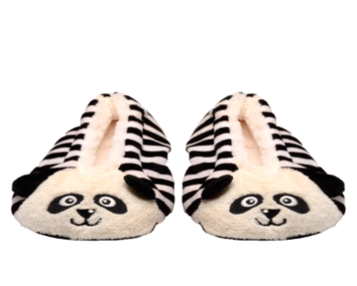 Kids Panda Face Witner Slipper Black-White -  MEDIUM
