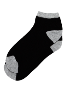 Pack of 3 Girl"s 4508 Short Sock BLACK 4-5 Y