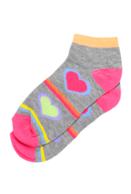 Pack of 3 Girl"s 4508 Short Sock BLACK 4-5 Y