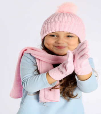 KIDS CAP AND SHOES SETS  KACC224 C:PINK S:O/S Pink