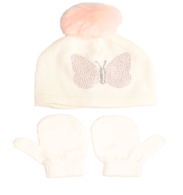 KIDS CAP AND SHOES SETS  KACC225 C:WHITE S:S/M OFF WHITE